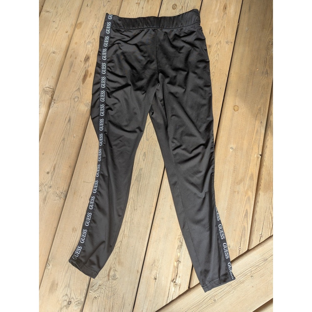 Guess Joggers Women Size M Athletic Pants Elastic Waist Side‎ Stripe Logo